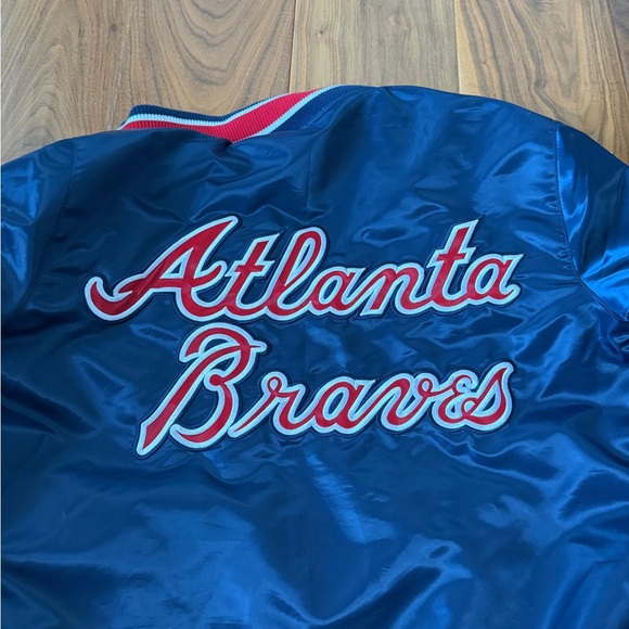 Atlanta Braves Men's Blue Bomber Jacket - Picture 4 of 4